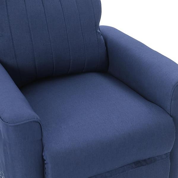 Grote foto vidaxl fauteuil inclinable bleu tissu huis en inrichting stoelen