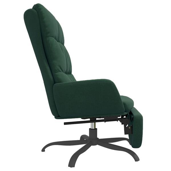 Grote foto vidaxl chaise de relaxation avec repose pied vert fonc tiss huis en inrichting stoelen