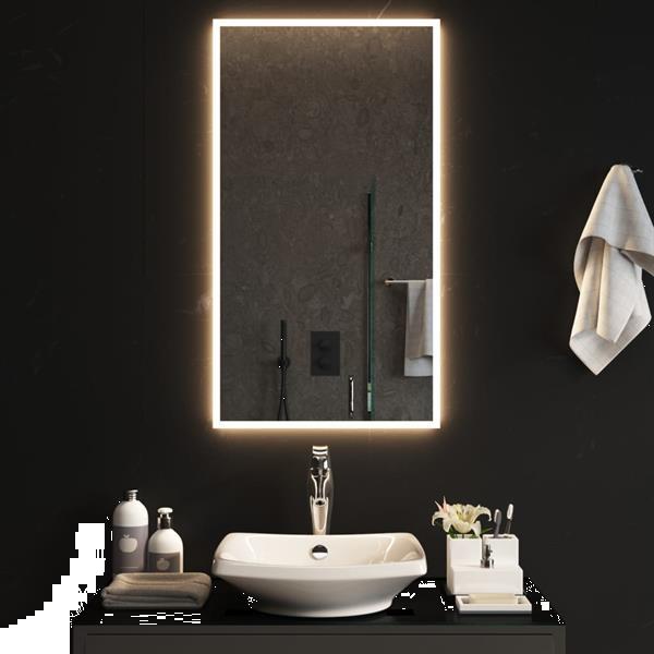 Grote foto vidaxl miroir led de salle de bain 50x90 cm huis en inrichting woningdecoratie