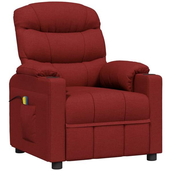 Grote foto vidaxl fauteuil lectrique de massage bordeaux tissu huis en inrichting stoelen