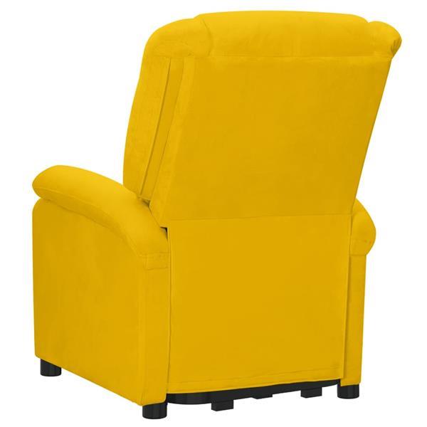 Grote foto vidaxl fauteuil inclinable jaune velours huis en inrichting stoelen