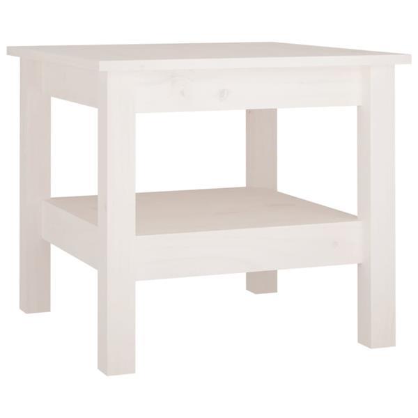 Grote foto vidaxl table basse blanc 45x45x40 cm bois massif de pin huis en inrichting eettafels