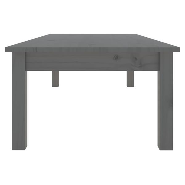 Grote foto vidaxl table basse gris 110x50x30 cm bois massif de pin huis en inrichting eettafels