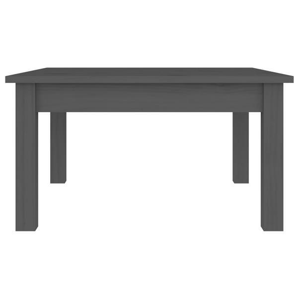 Grote foto vidaxl table basse gris 55x55x30 cm bois massif de pin huis en inrichting eettafels