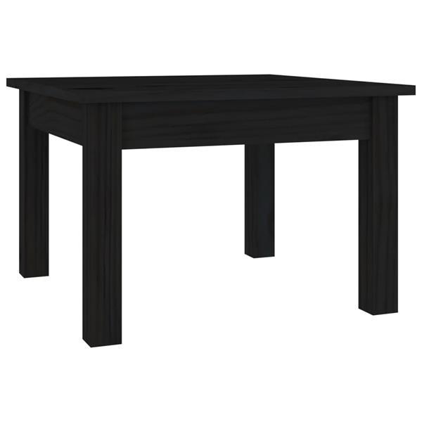 Grote foto vidaxl table basse noir 45x45x30 cm bois massif de pin huis en inrichting eettafels