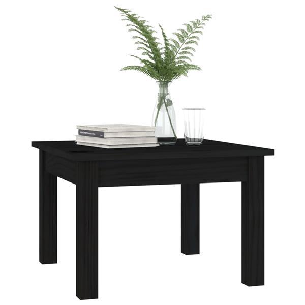 Grote foto vidaxl table basse noir 45x45x30 cm bois massif de pin huis en inrichting eettafels