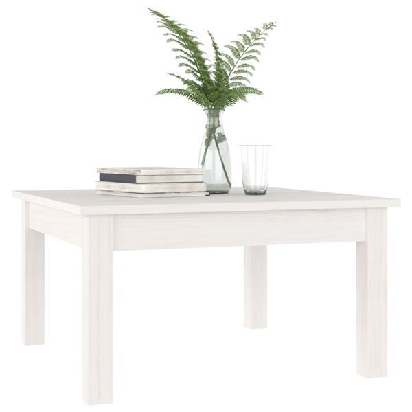 Grote foto vidaxl table basse blanc 55x55x30 cm bois massif de pin huis en inrichting eettafels