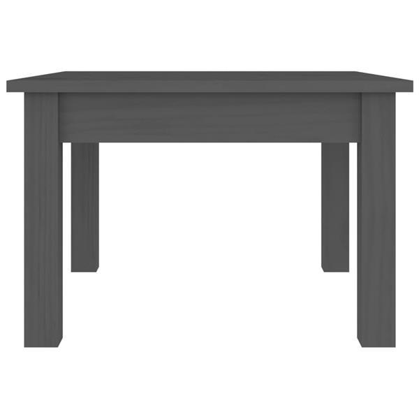 Grote foto vidaxl table basse gris 45x45x30 cm bois massif de pin huis en inrichting eettafels