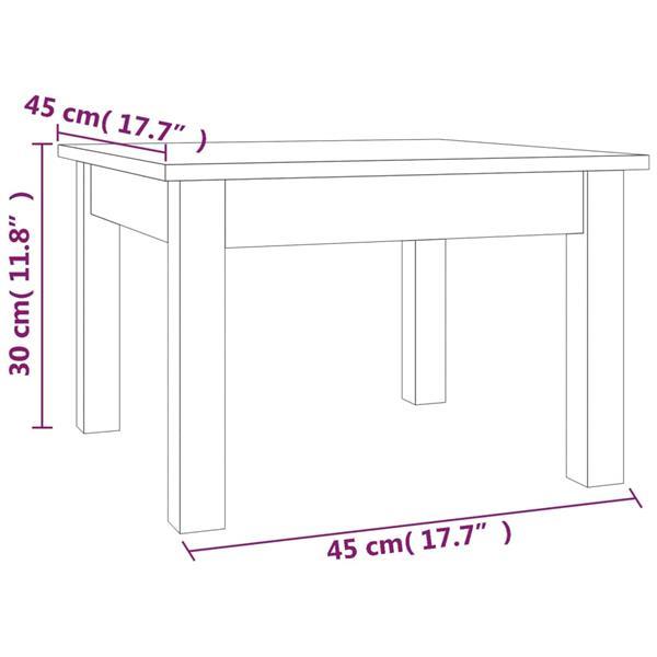Grote foto vidaxl table basse gris 45x45x30 cm bois massif de pin huis en inrichting eettafels