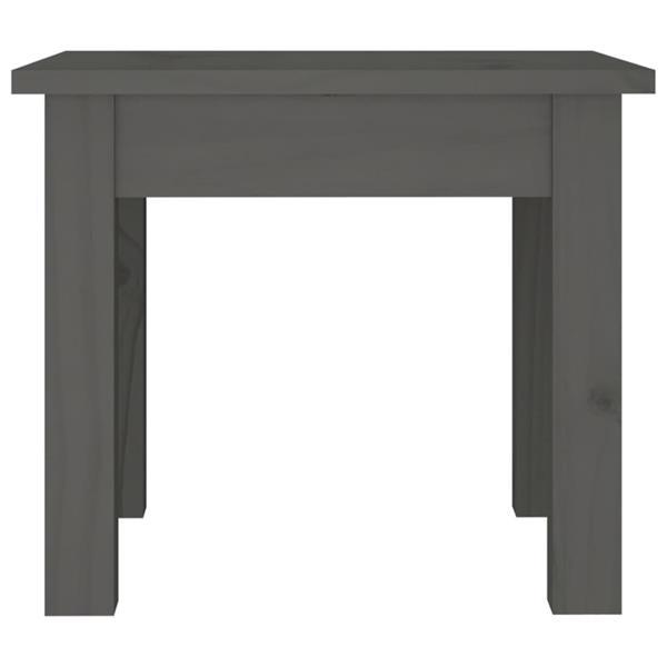 Grote foto vidaxl table basse gris 35x35x30 cm bois massif de pin huis en inrichting eettafels