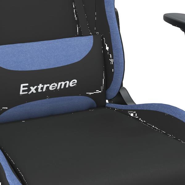 Grote foto vidaxl fauteuil de jeu pivotant noir et bleu tissu huis en inrichting stoelen