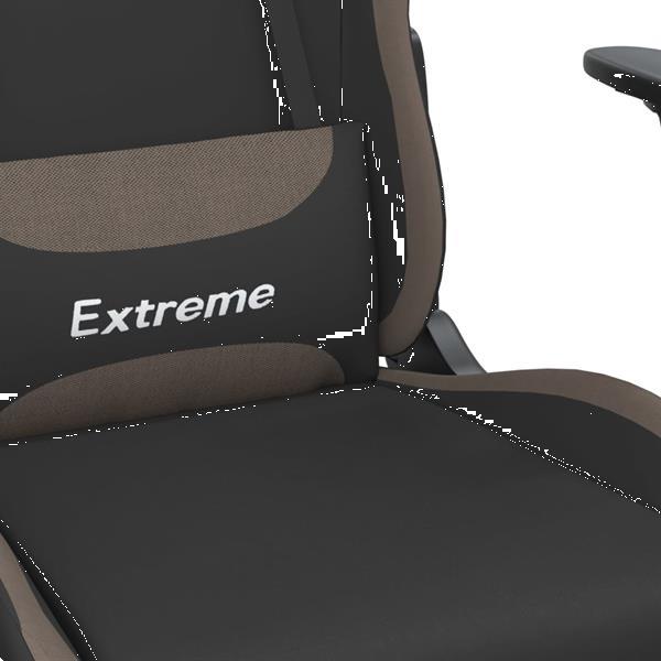 Grote foto vidaxl fauteuil de jeu pivotant noir et taupe tissu huis en inrichting stoelen