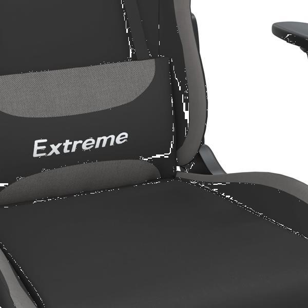 Grote foto vidaxl fauteuil de jeu pivotant noir et gris clair tissu huis en inrichting stoelen