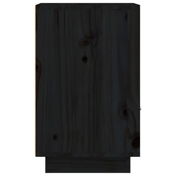 Grote foto vidaxl tables de chevet 2 pcs noir 40x34x55 cm bois de pin m huis en inrichting complete slaapkamers