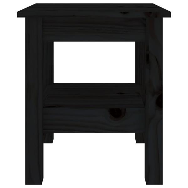 Grote foto vidaxl table basse noir 35x35x40 cm bois massif de pin huis en inrichting eettafels
