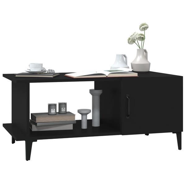 Grote foto vidaxl table basse noir 90x50x40 cm bois d ing nierie huis en inrichting eettafels