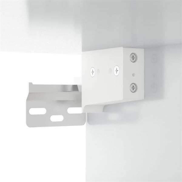 Grote foto vidaxl armoire suspendue blanc brillant 35x34x90 cm bois d i huis en inrichting overige