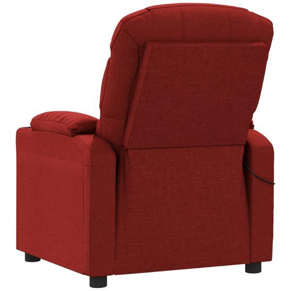 Grote foto vidaxl fauteuil de massage inclinable rouge bordeaux tissu huis en inrichting stoelen