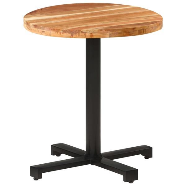 Grote foto vidaxl table de bistro ronde 70x75 cm bois d acacia massif huis en inrichting eettafels