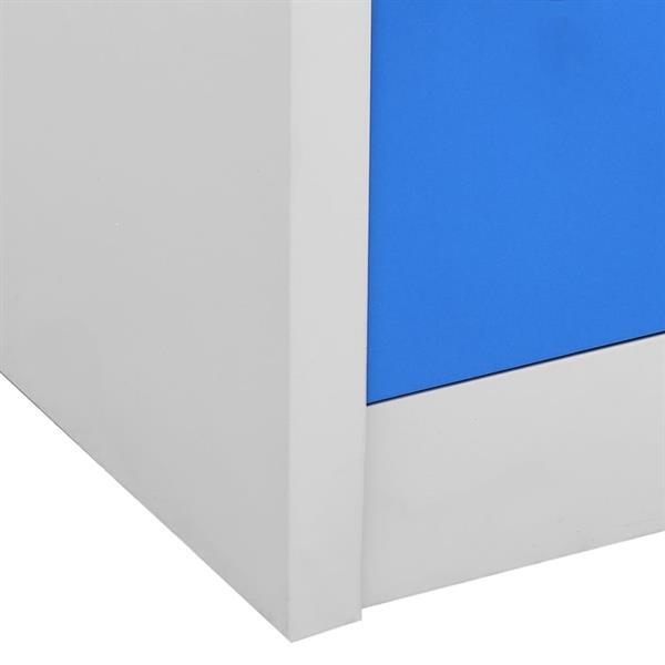 Grote foto vidaxl armoires casiers 2 pcs gris clair et bleu 90x45x92 huis en inrichting overige