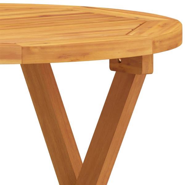 Grote foto vidaxl table de bistro 46x47 cm bois d acacia massif tuin en terras tuinmeubelen