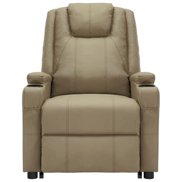 Grote foto vidaxl fauteuil inclinable de massage cappuccino similicuir huis en inrichting stoelen