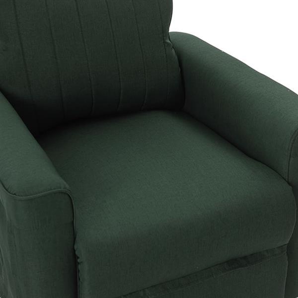 Grote foto vidaxl fauteuil inclinable de massage vert fonc tissu huis en inrichting stoelen
