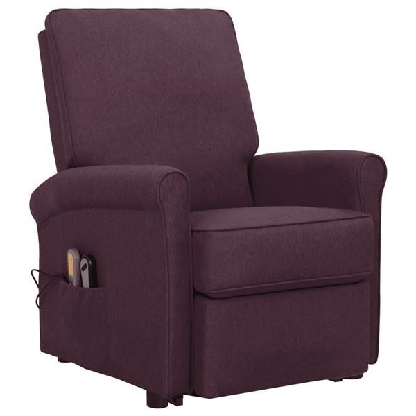 Grote foto vidaxl fauteuil releveur inclinable de massage violet tissu huis en inrichting stoelen