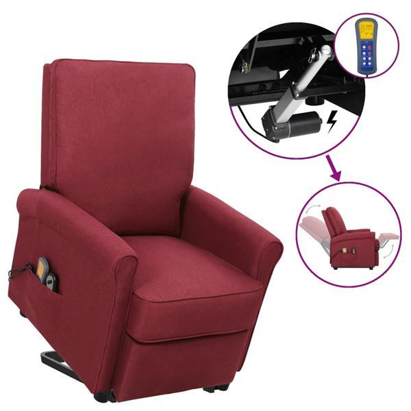 Grote foto vidaxl fauteuil releveur inclinable de massage bordeaux tiss huis en inrichting stoelen