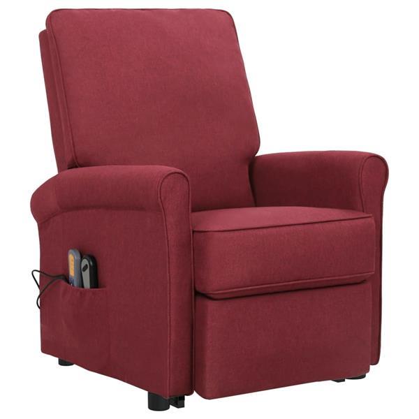 Grote foto vidaxl fauteuil releveur inclinable de massage bordeaux tiss huis en inrichting stoelen