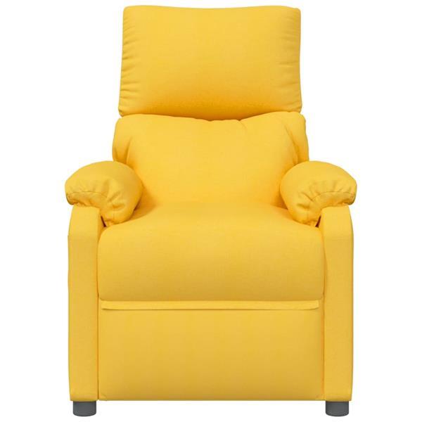 Grote foto vidaxl fauteuil de massage inclinable jaune tissu huis en inrichting stoelen