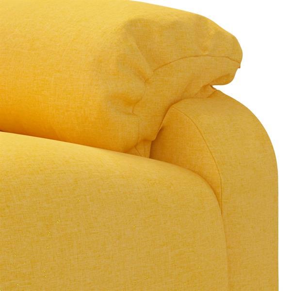 Grote foto vidaxl fauteuil de massage inclinable jaune tissu huis en inrichting stoelen