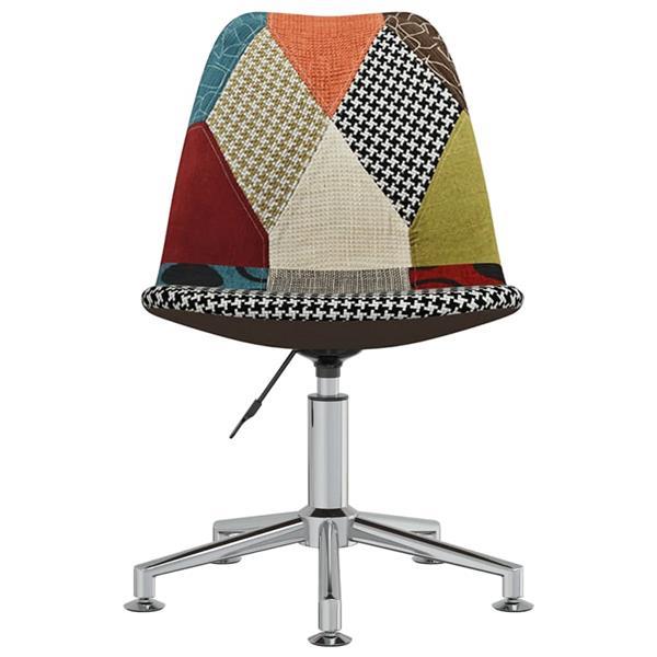 Grote foto vidaxl chaise pivotante de salle manger patchwork tissu huis en inrichting stoelen