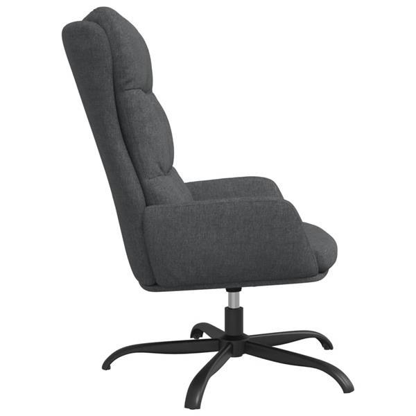 Grote foto vidaxl chaise de relaxation gris fonc tissu huis en inrichting stoelen