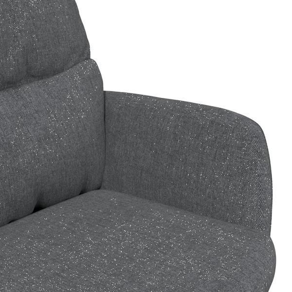 Grote foto vidaxl chaise de relaxation gris fonc tissu huis en inrichting stoelen