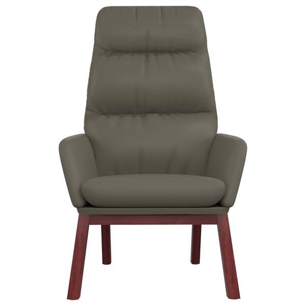 Grote foto vidaxl chaise de relaxation gris cuir v ritable huis en inrichting stoelen