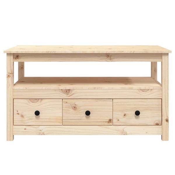 Grote foto vidaxl table basse 102x49x55 cm bois massif de pin huis en inrichting eettafels