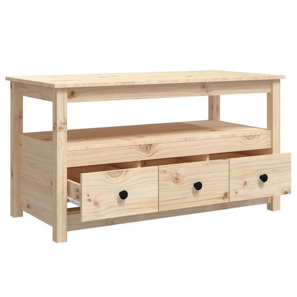 Grote foto vidaxl table basse 102x49x55 cm bois massif de pin huis en inrichting eettafels