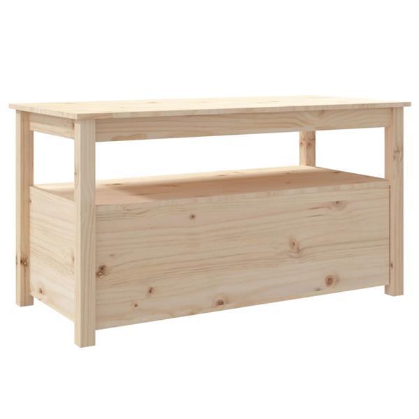 Grote foto vidaxl table basse 102x49x55 cm bois massif de pin huis en inrichting eettafels