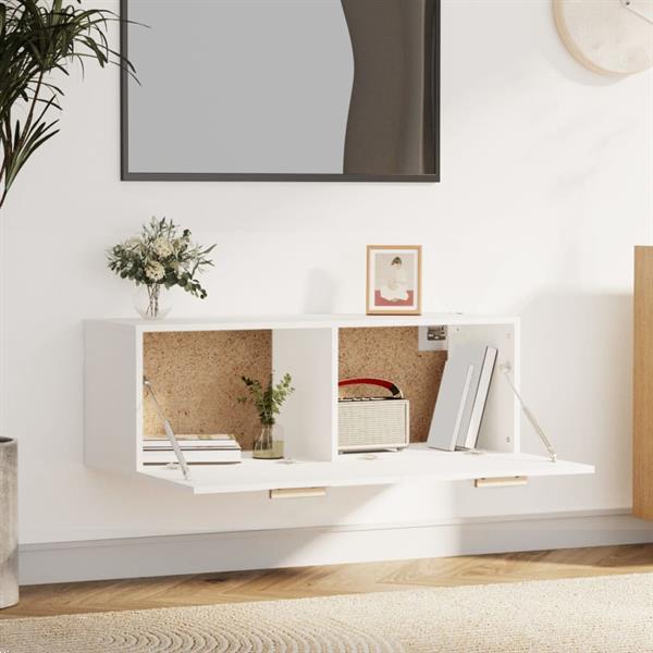 Grote foto vidaxl armoire murale blanc 100x36 5x35 cm bois d ing nierie huis en inrichting overige