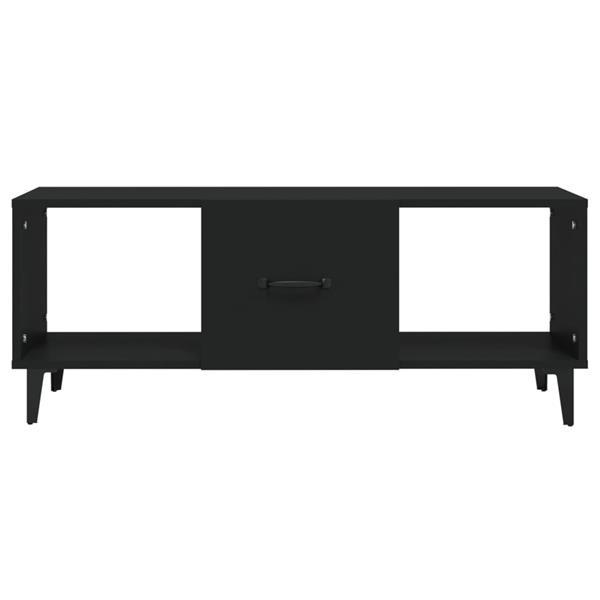 Grote foto vidaxl table basse noir 102x50x40 cm bois d ing nierie huis en inrichting eettafels