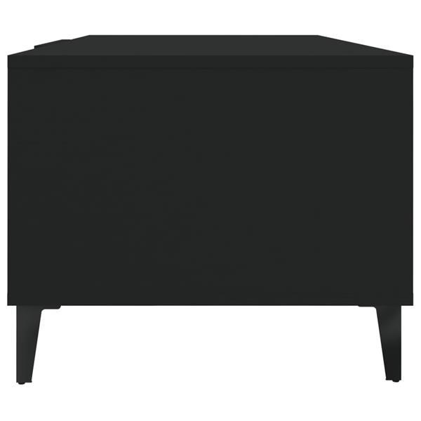 Grote foto vidaxl table basse noir 102x50x40 cm bois d ing nierie huis en inrichting eettafels