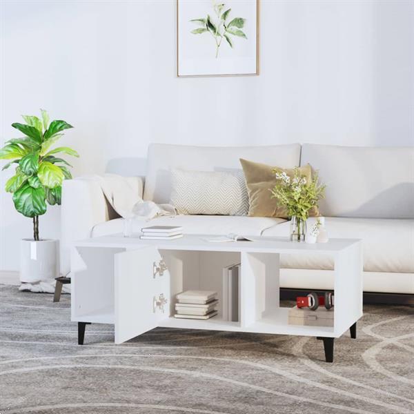 Grote foto vidaxl table basse blanc 102x50x40 cm bois d ing nierie huis en inrichting eettafels