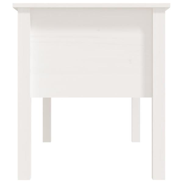 Grote foto vidaxl table basse blanc 102x49x55 cm bois massif de pin huis en inrichting eettafels