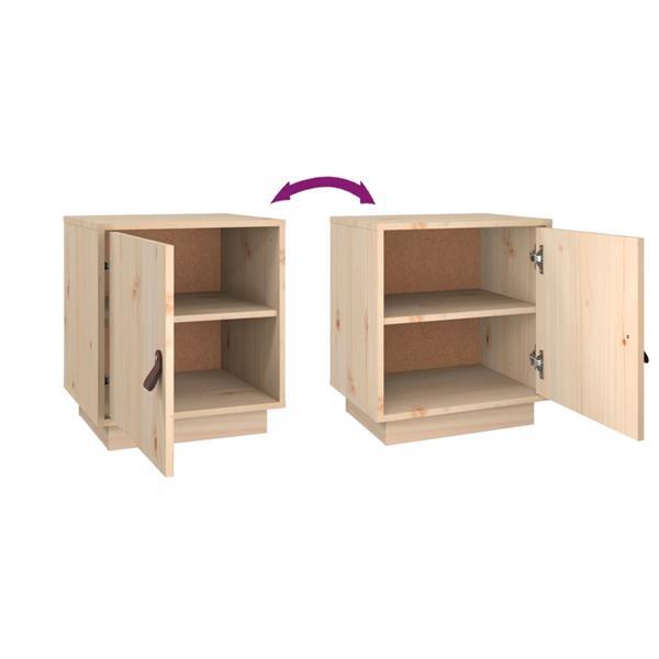 Grote foto vidaxl table de chevet 40x34x45 cm bois de pin solide huis en inrichting complete slaapkamers