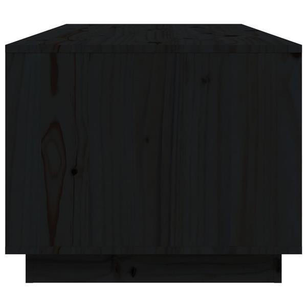 Grote foto vidaxl table basse noir 100x50x41 cm bois massif de pin huis en inrichting eettafels