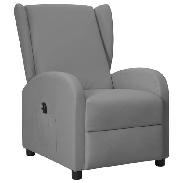 Grote foto vidaxl fauteuil inclinable lectrique oreilles gris simili huis en inrichting stoelen