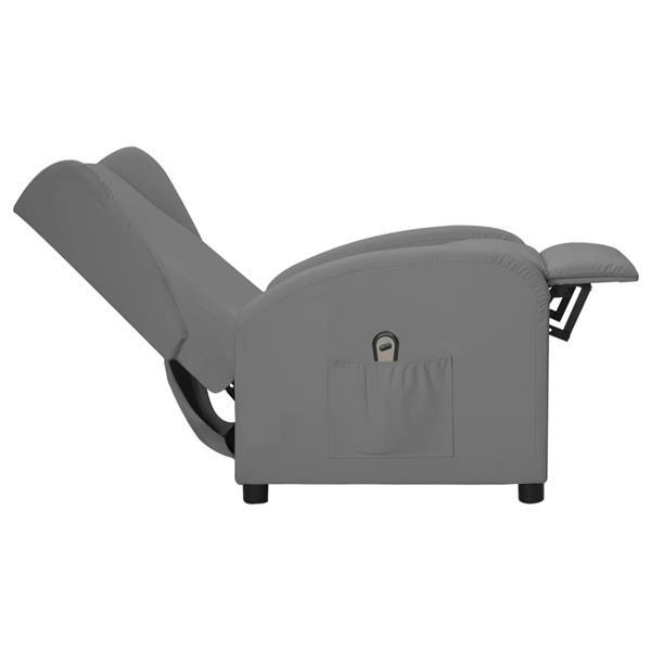 Grote foto vidaxl fauteuil inclinable lectrique oreilles gris simili huis en inrichting stoelen