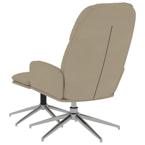 Grote foto vidaxl chaise de relaxation avec tabouret gris clair similic huis en inrichting stoelen