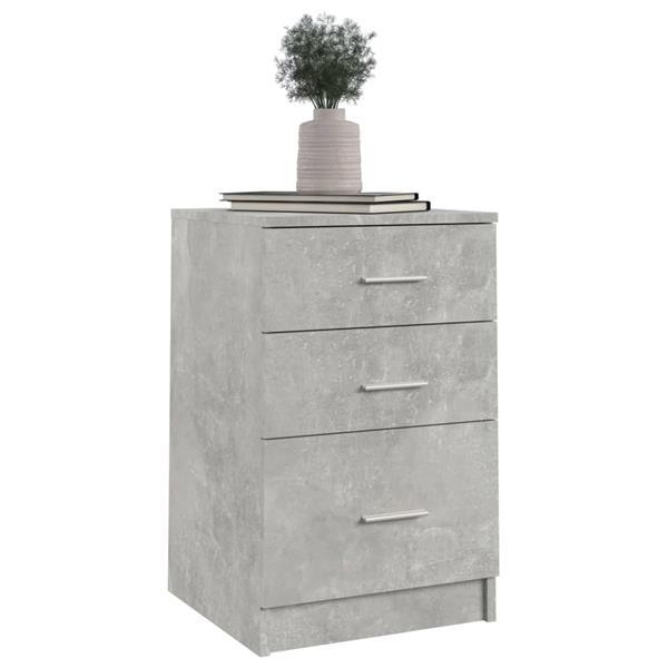 Grote foto vidaxl table de chevet gris b ton 40x40x63 cm bois d ing nie huis en inrichting complete slaapkamers